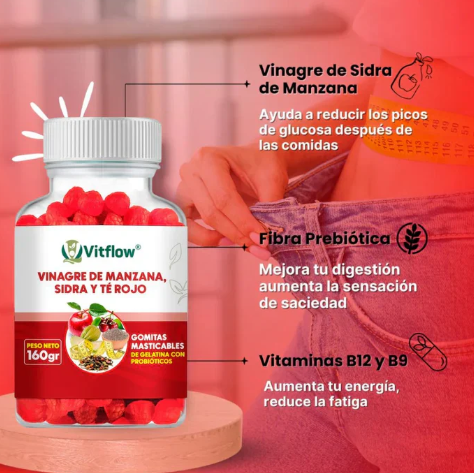 ¡Gomitas de Vinagre de Manzana! + Paga 1 y lleva 2 + Envío GRATIS, Solo pagas al recibir — ¡Solo por HOY!🔥