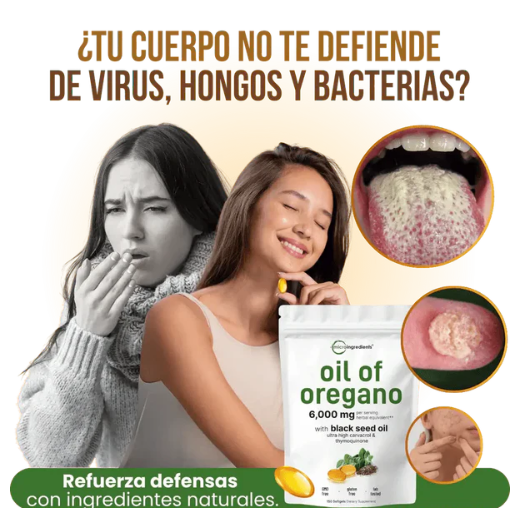 Aceite de Orégano Natural 🌿| Combate Hongos, Virus y Refuerza Tus Defensas de Forma Efectiva